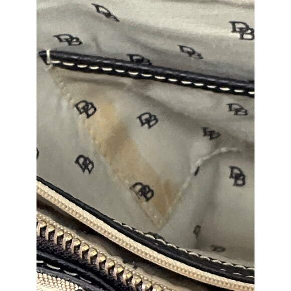 Dooney & Bourke Monogram Satchel Bag With Tassel & Green Duck Charm - Picture 14 of 16